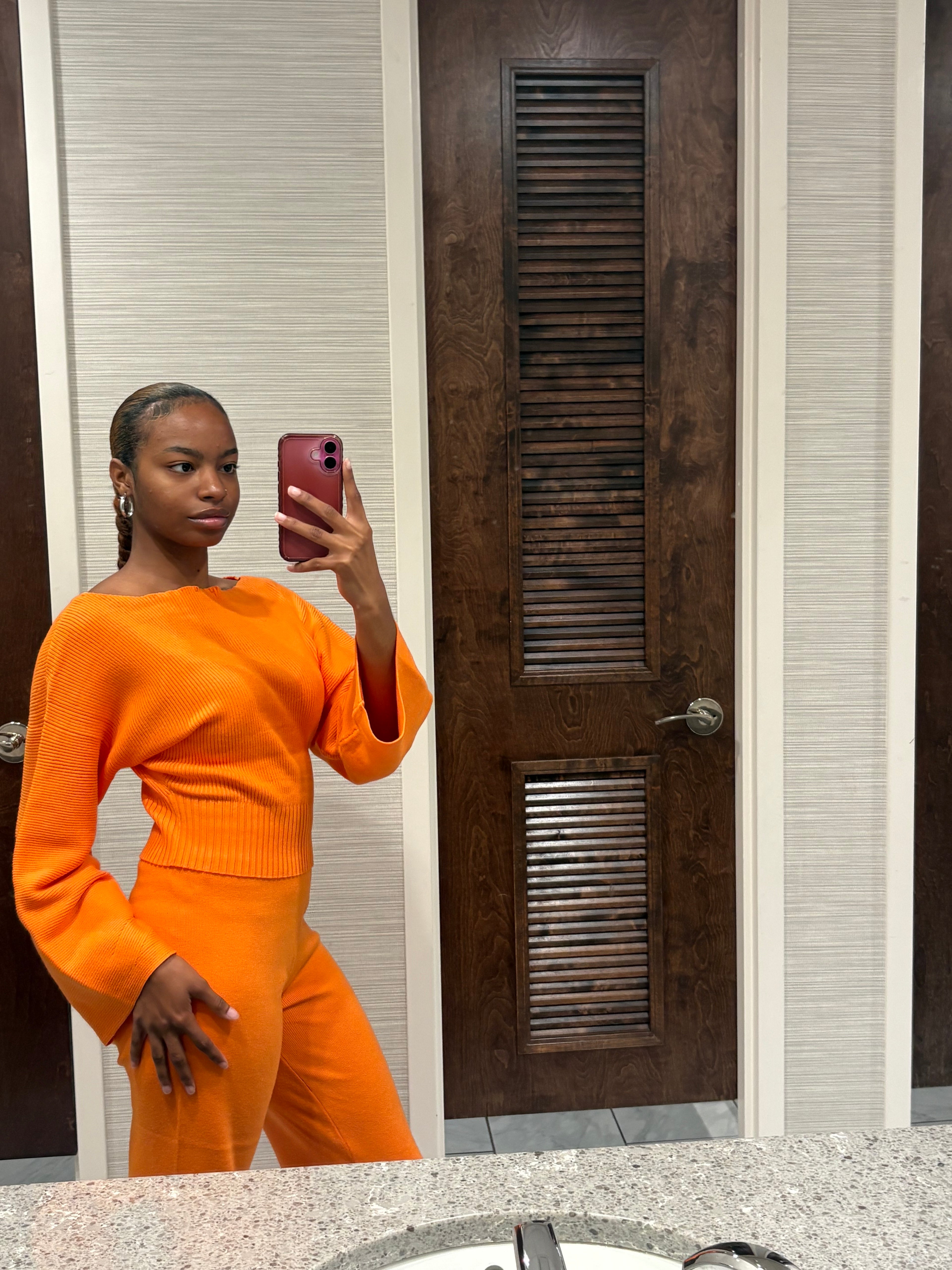 Two Piece Orange Set | Belle Desire