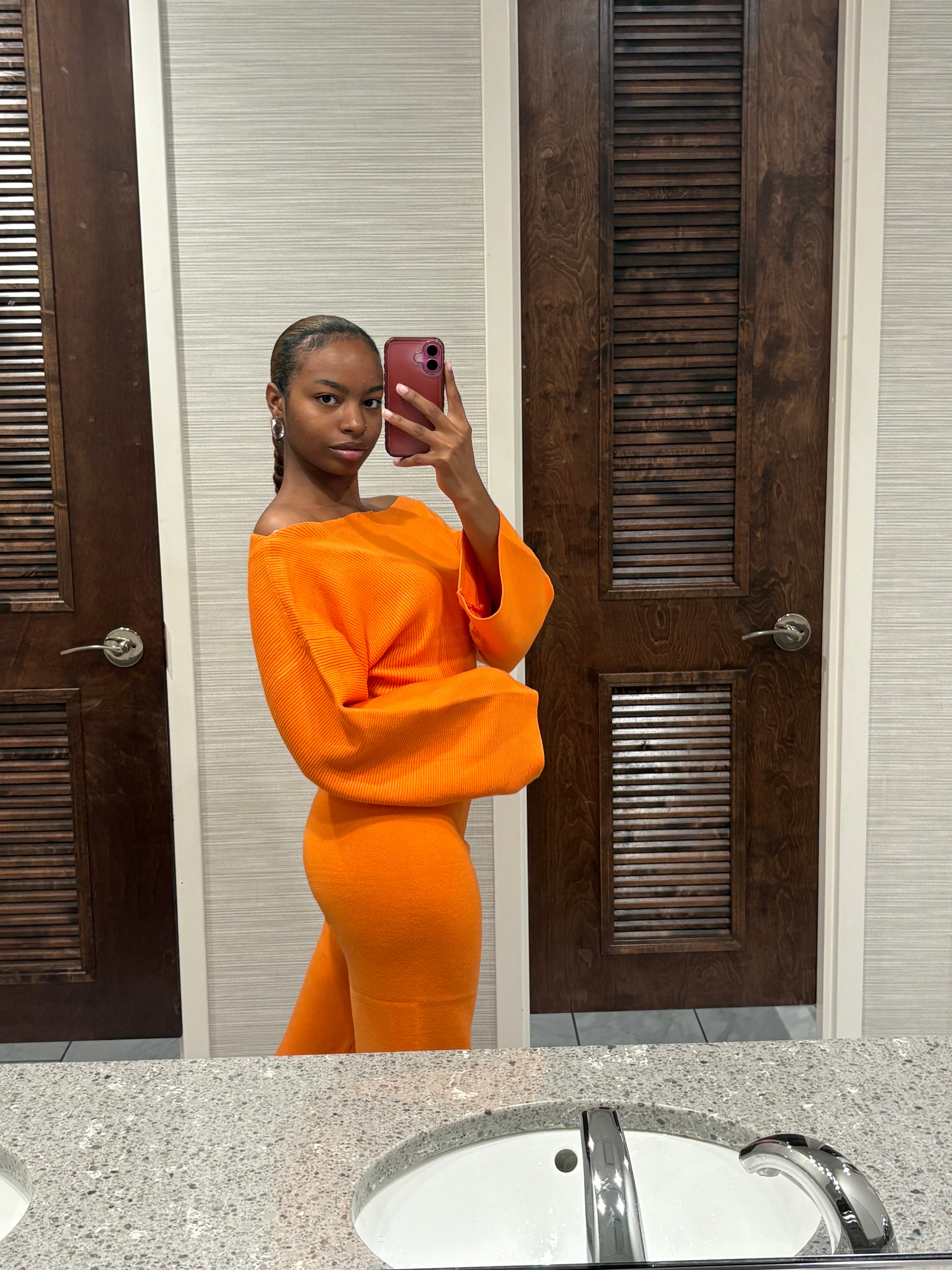 Two Piece Orange Set | Belle Desire
